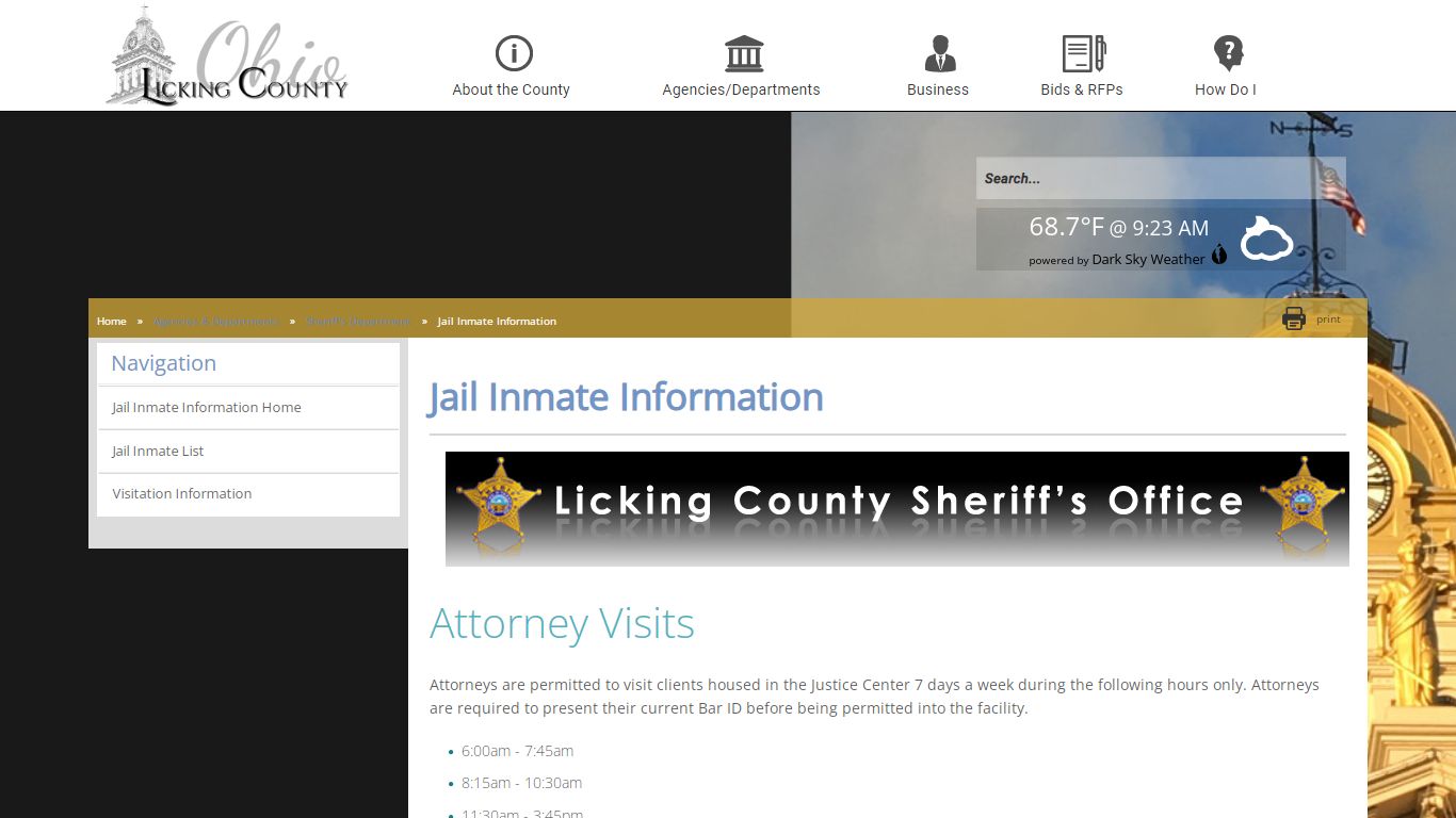 Licking County - Jail Inmate Information