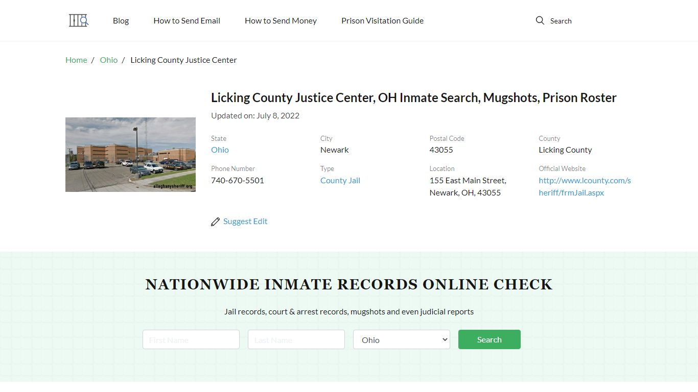 Licking County Justice Center, OH Inmate Search, Mugshots ...